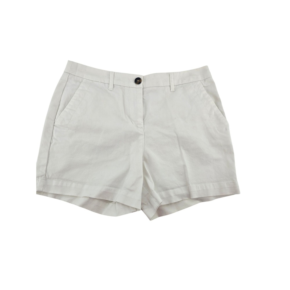 Boden Chino Shorts Womens 6 WJ055 White 4 Inch Inseam EUC